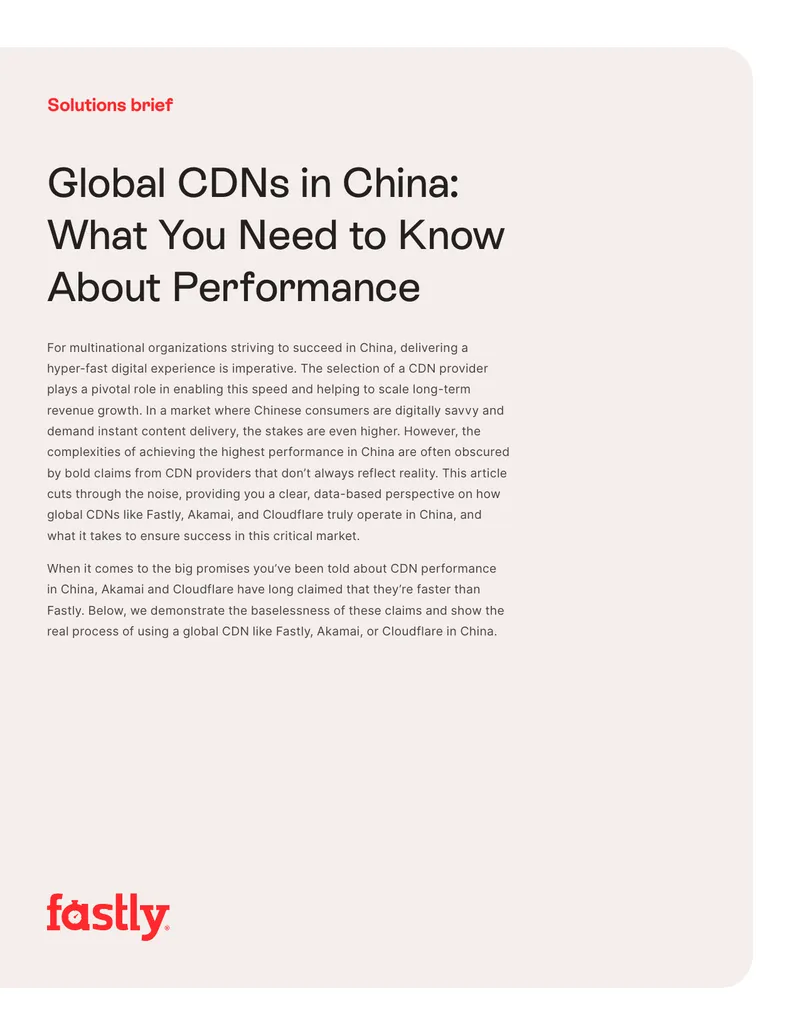 Global CDN Performance Analysis in China