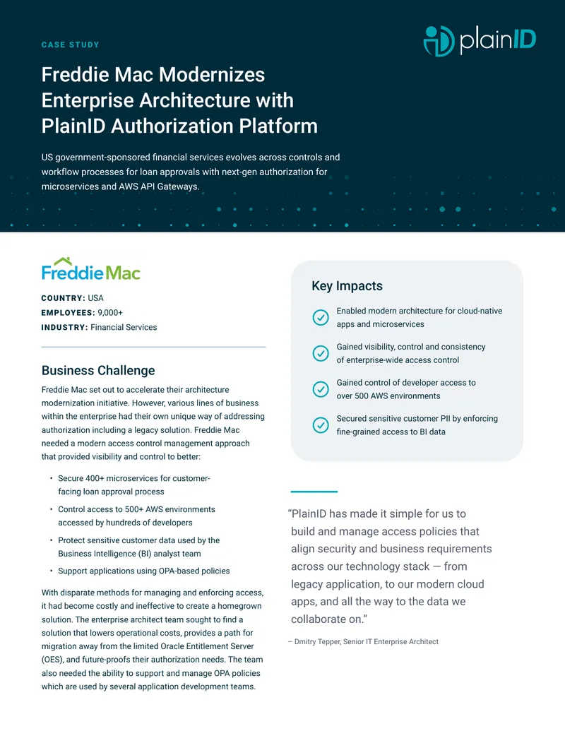 Freddie Mac Enterprise Architecture Modernization Case Study