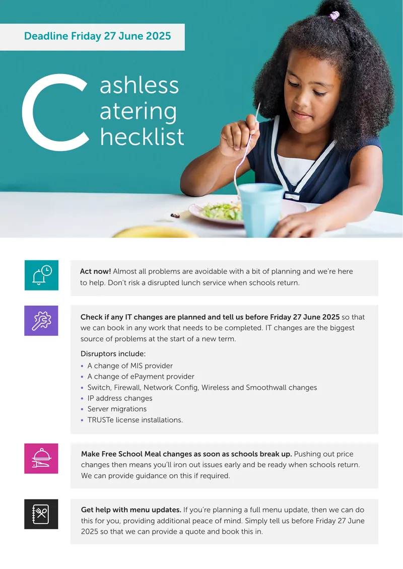 Cashless Catering Preparation Checklist