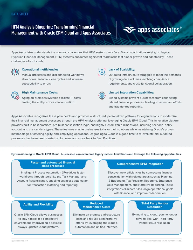 HFM Analysis Blueprint for Financial Management