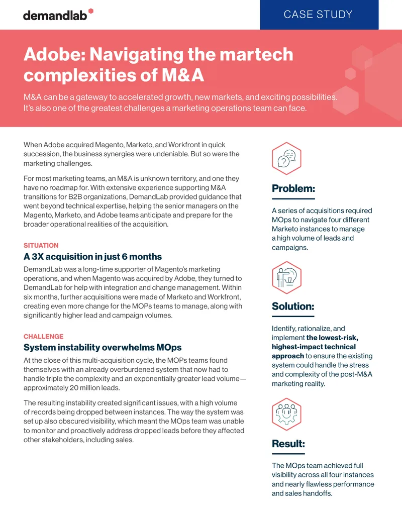 Managing Marketing Operations During M&A Transitions