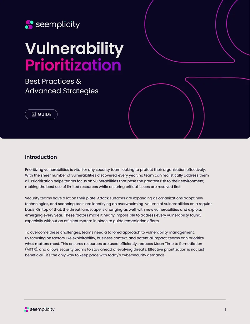 Vulnerability Prioritization Best Practices Guide