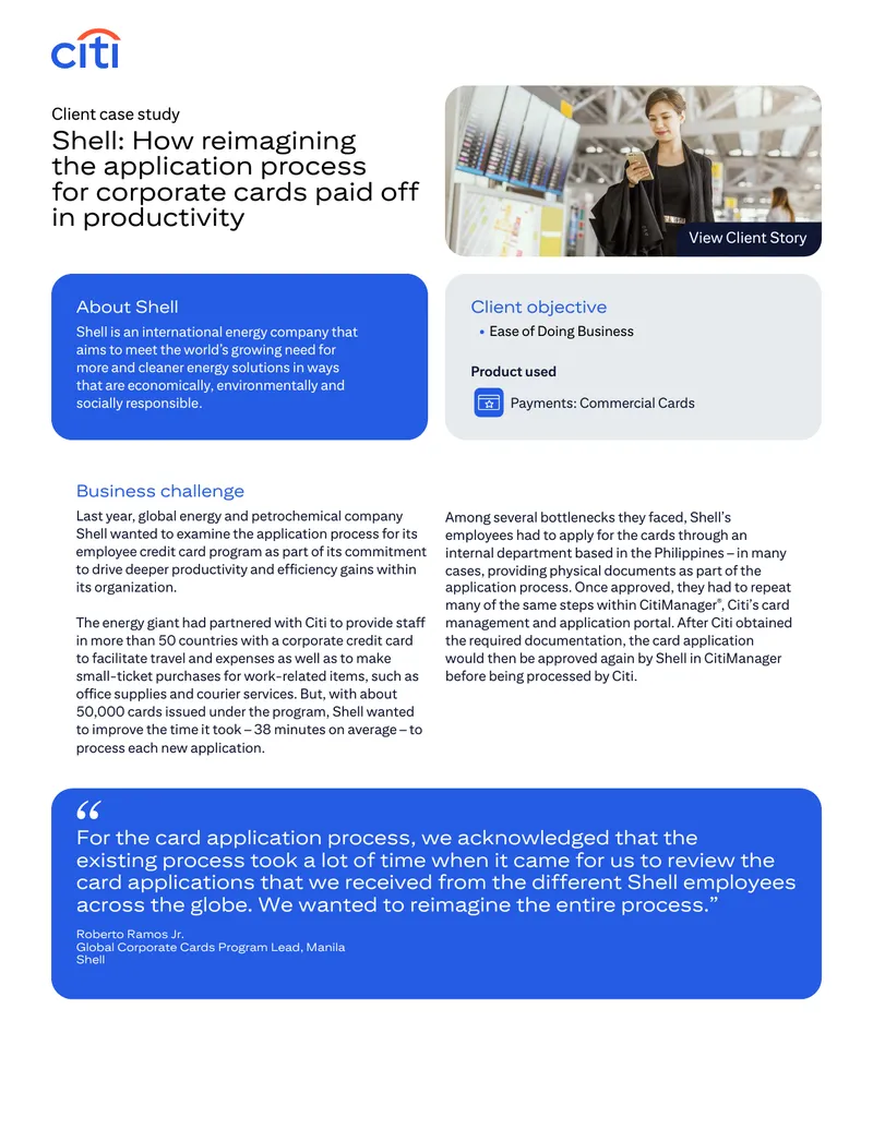Shell Corporate Card Application Process Improvement