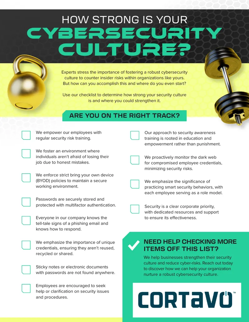Cybersecurity Culture Strengthening Checklist