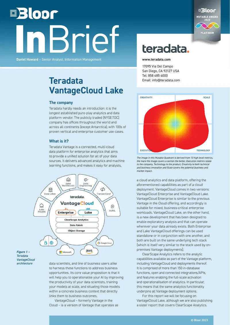 Teradata VantageCloud Lake Overview
