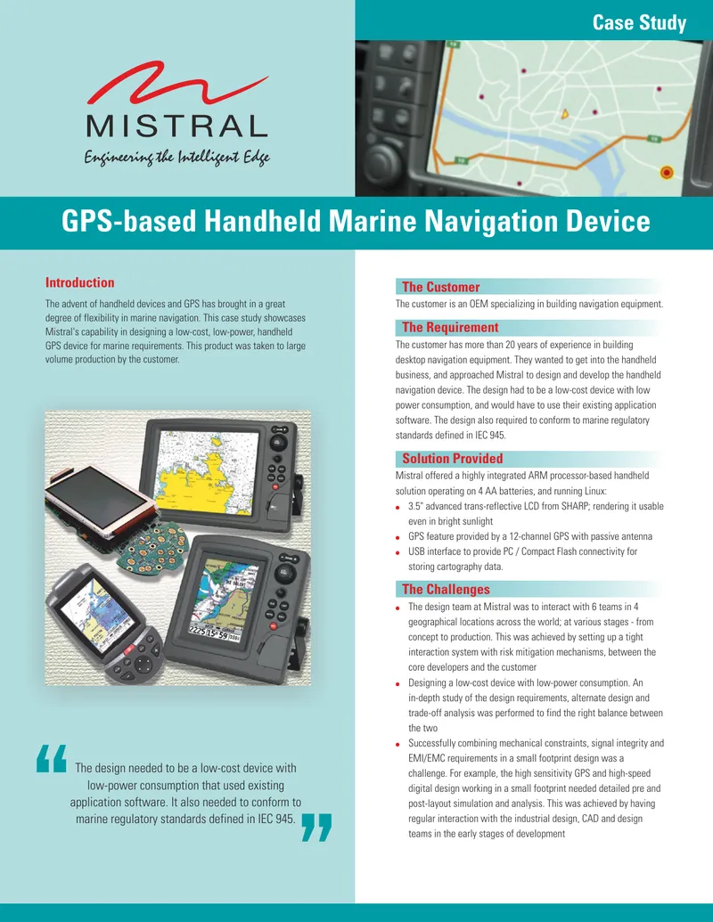 Handheld GPS Device for Marine Navigation Case Study
