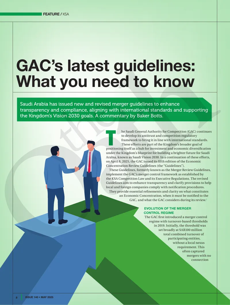 Saudi Arabia's Updated Merger Guidelines Overview