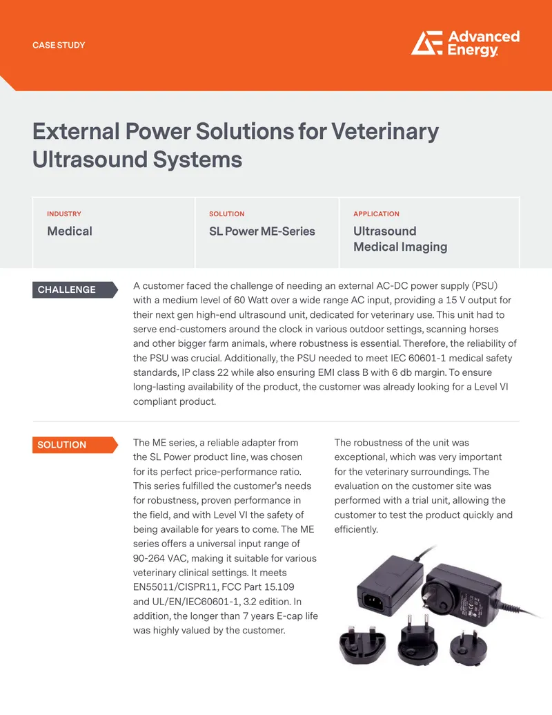 External Power Solutions for Veterinary Ultrasound Systems