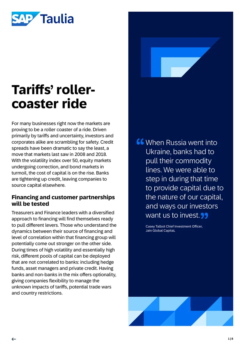 Impact of Tariffs on Working Capital Management