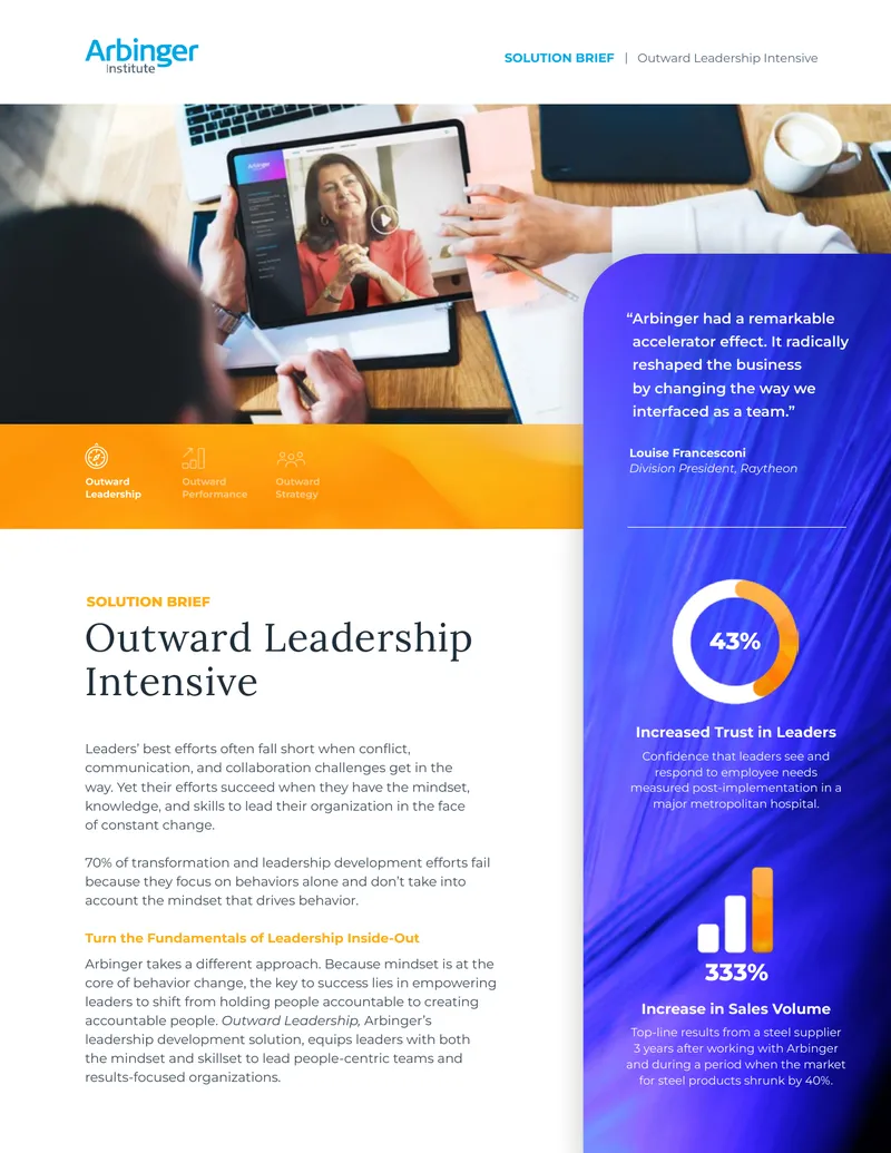 Outward Leadership Intensive Solution Brief