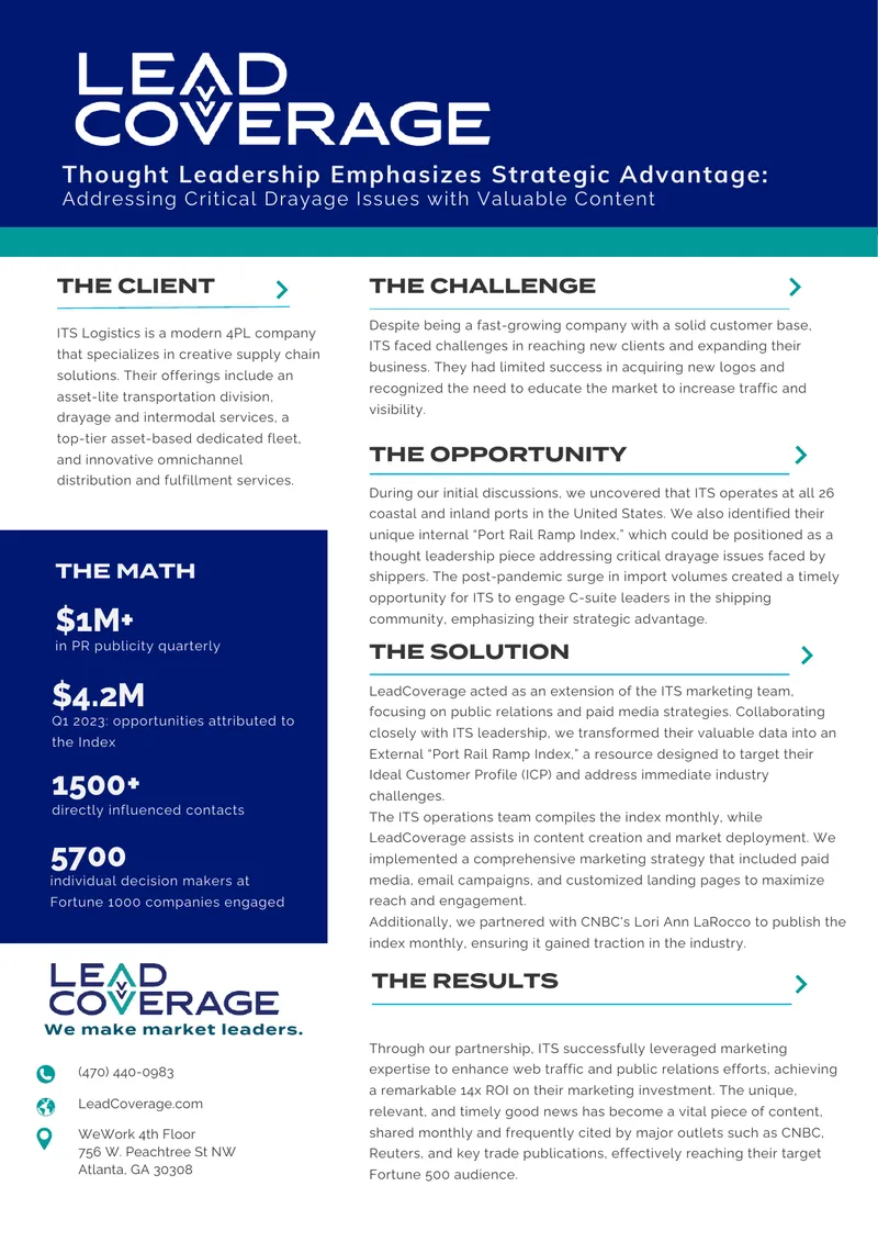ITS Logistics Marketing Strategy Case Study
