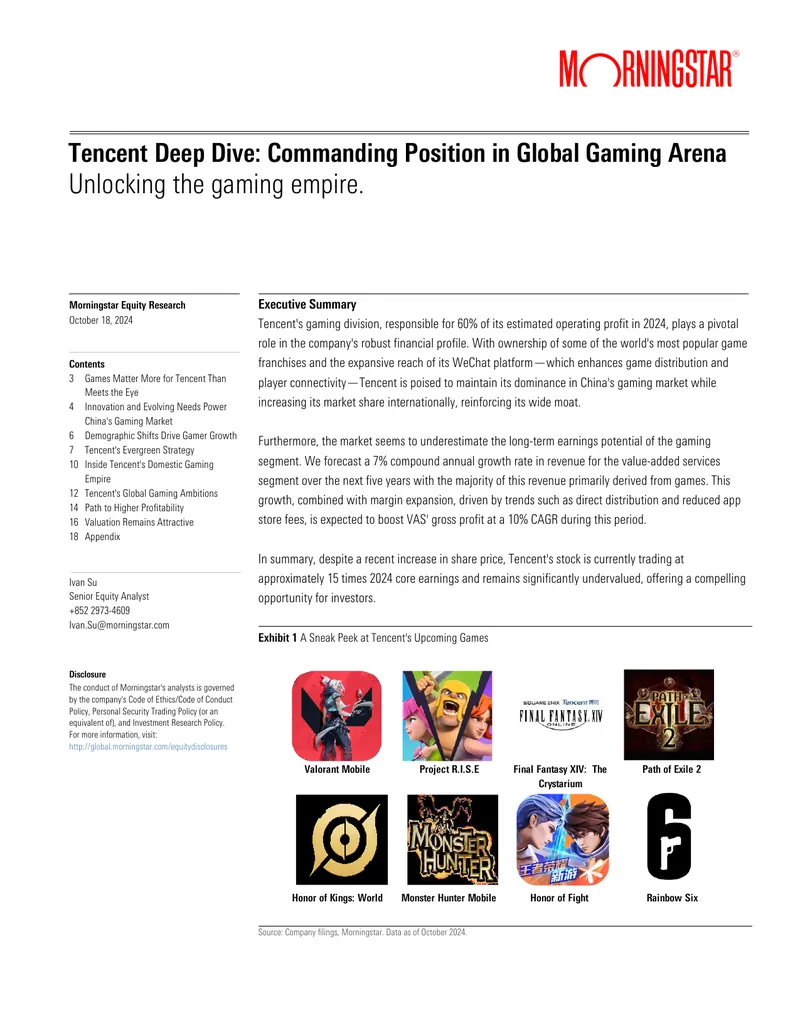 Tencent's Position in the Global Gaming Market