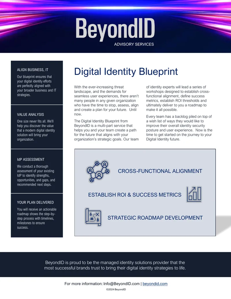 Digital Identity Blueprint Advisory Services