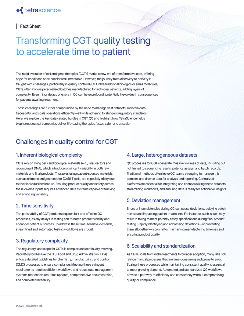 Challenges and Solutions in CGT Quality Control
