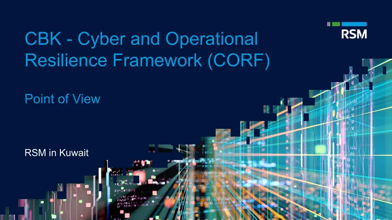Cybersecurity and Operational Resilience Framework Overview