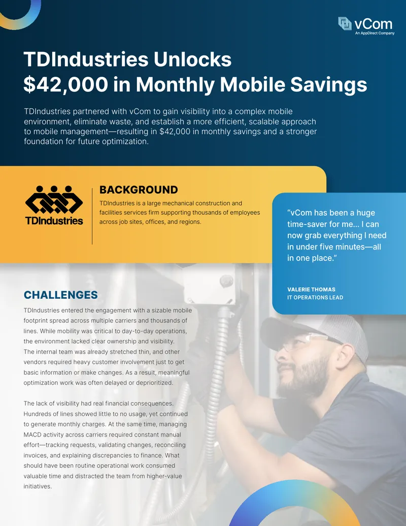 TDIndustries Mobile Management Optimization Case Study