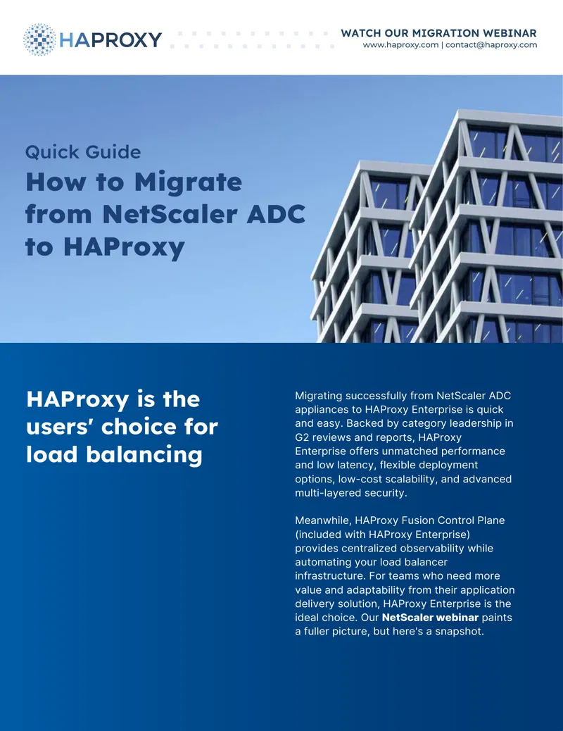 Guide to Migrating from NetScaler ADC to HAProxy