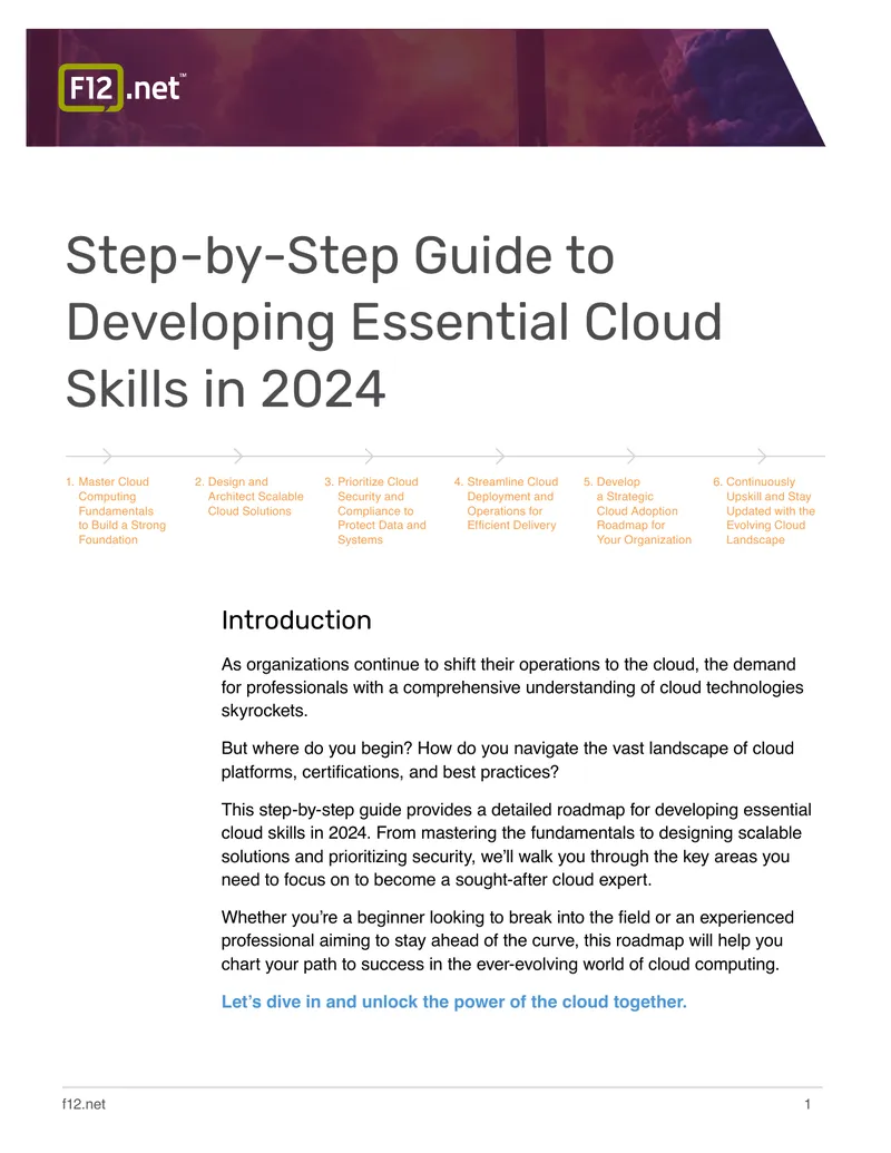 Step-by-Step Guide to Developing Cloud Skills