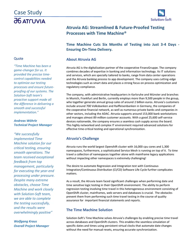 Atruvia AG Testing Process Improvement Case Study