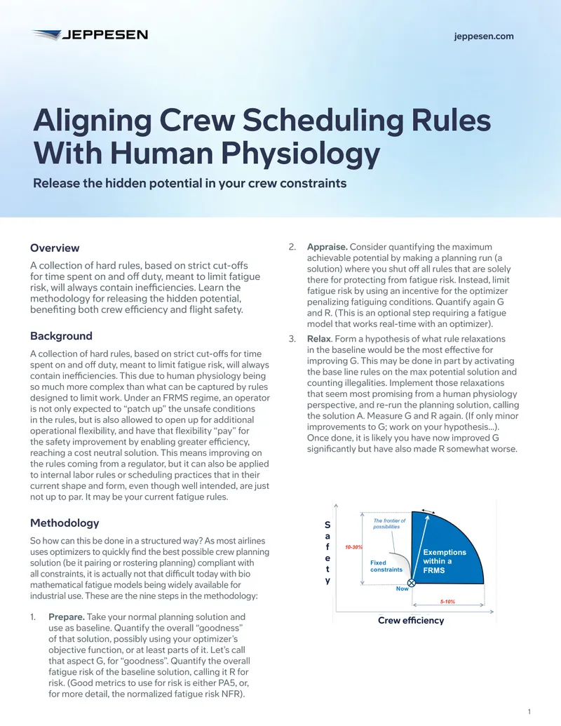 Aligning Crew Scheduling Rules With Human Physiology