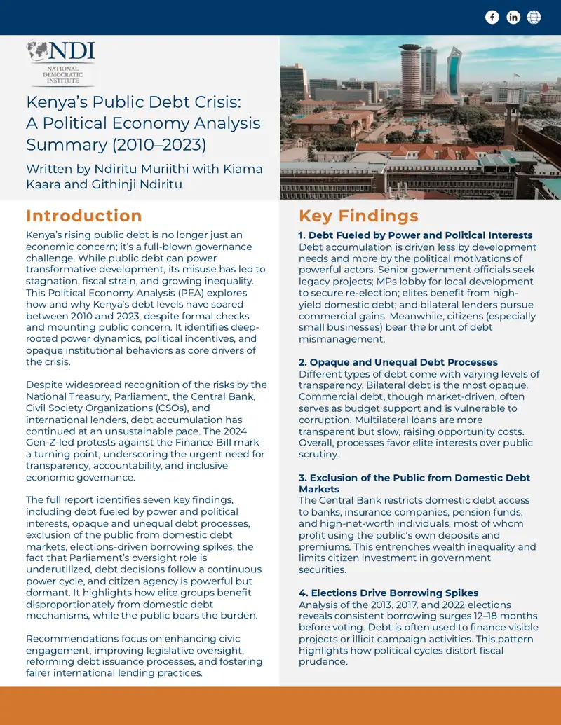 Kenya's Public Debt Crisis Political Economy Analysis