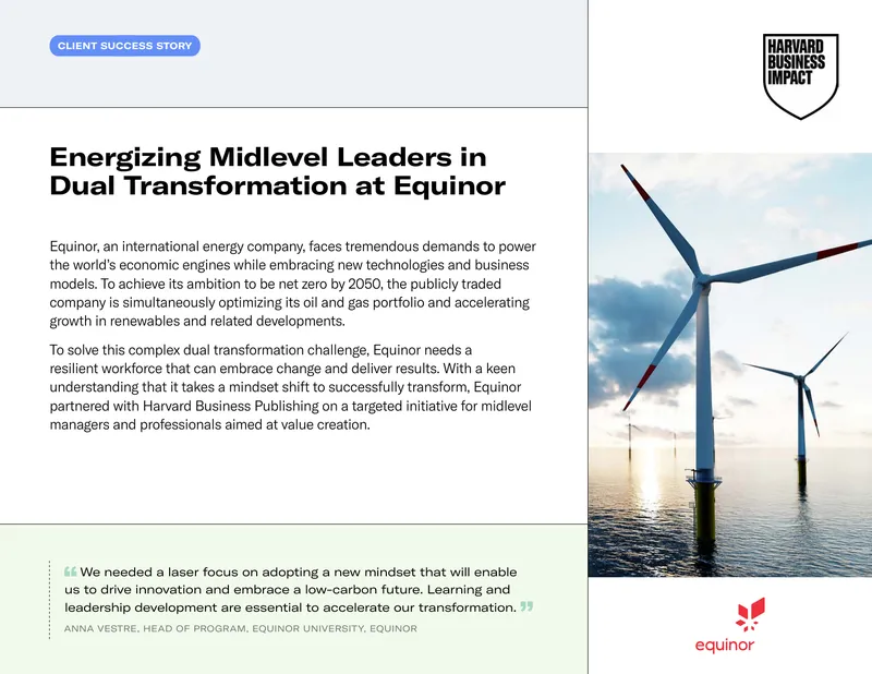 Energizing Midlevel Leaders in Dual Transformation
