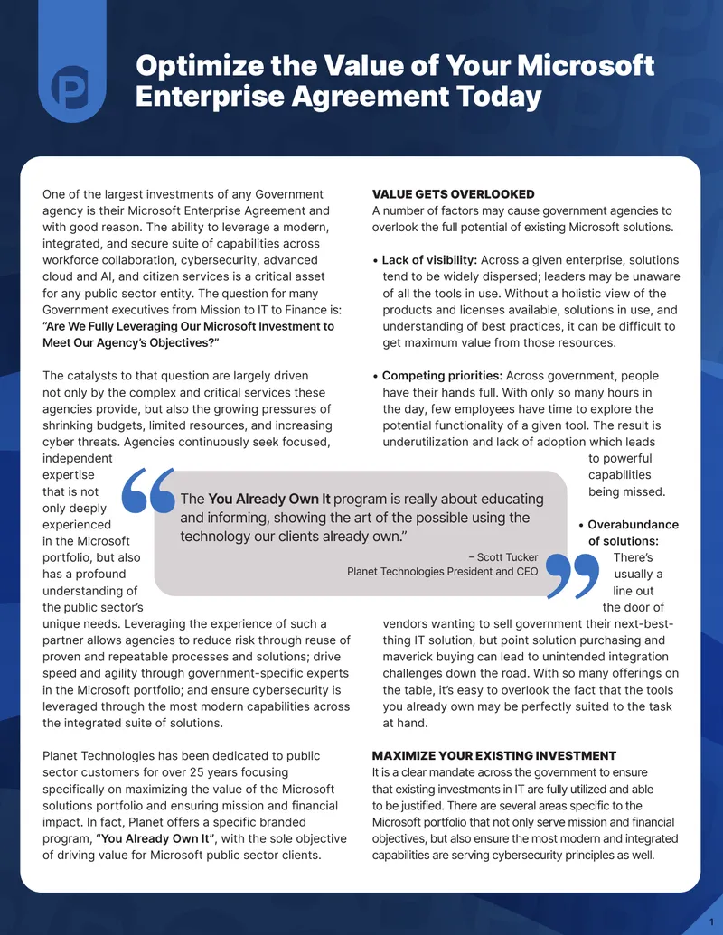Maximizing Microsoft Enterprise Agreement Value