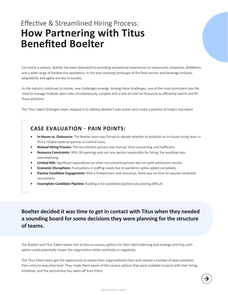 Talent Acquisition Partnership Case Study