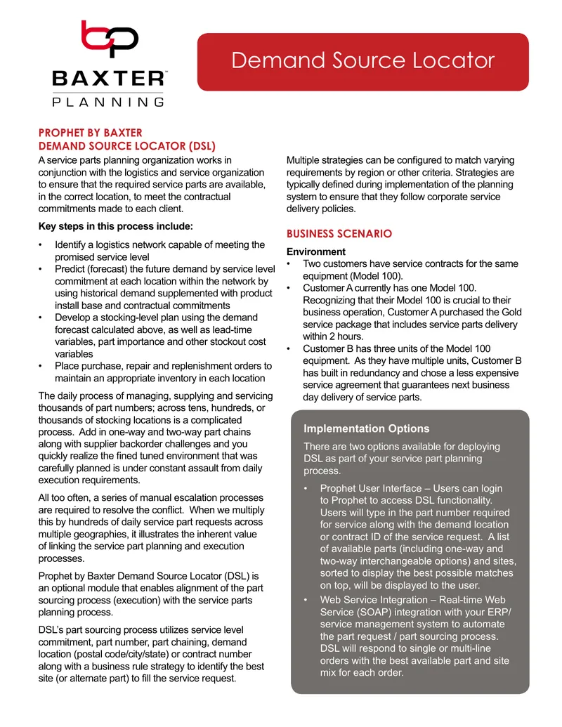 Demand Source Locator Implementation Guide