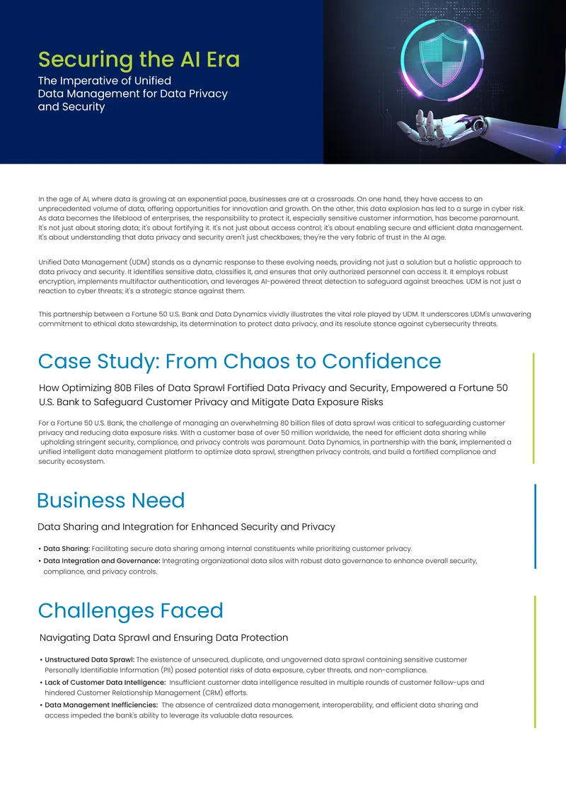 Unified Data Management for Data Privacy and Security