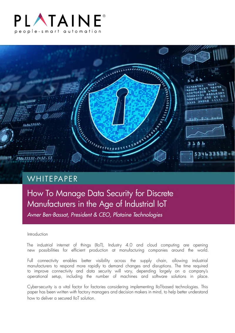 Managing Data Security for Discrete Manufacturers