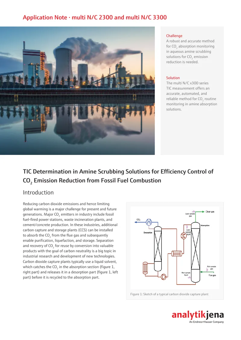 TIC Measurement Method for CO2 in Amine Solutions preview page 1