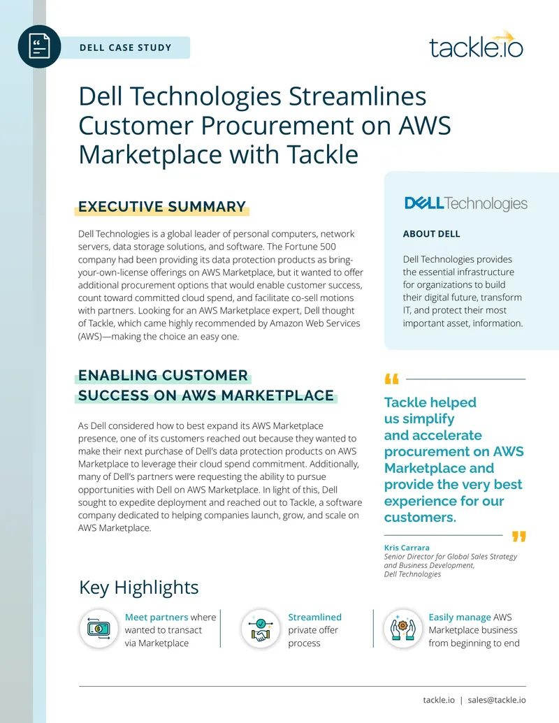 Dell Technologies AWS Marketplace Procurement Case Study