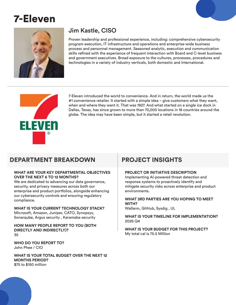 7-Eleven Cybersecurity and Data Governance Initiatives