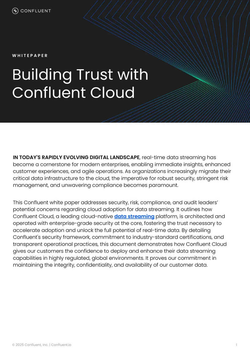 Building Trust with Confluent Cloud