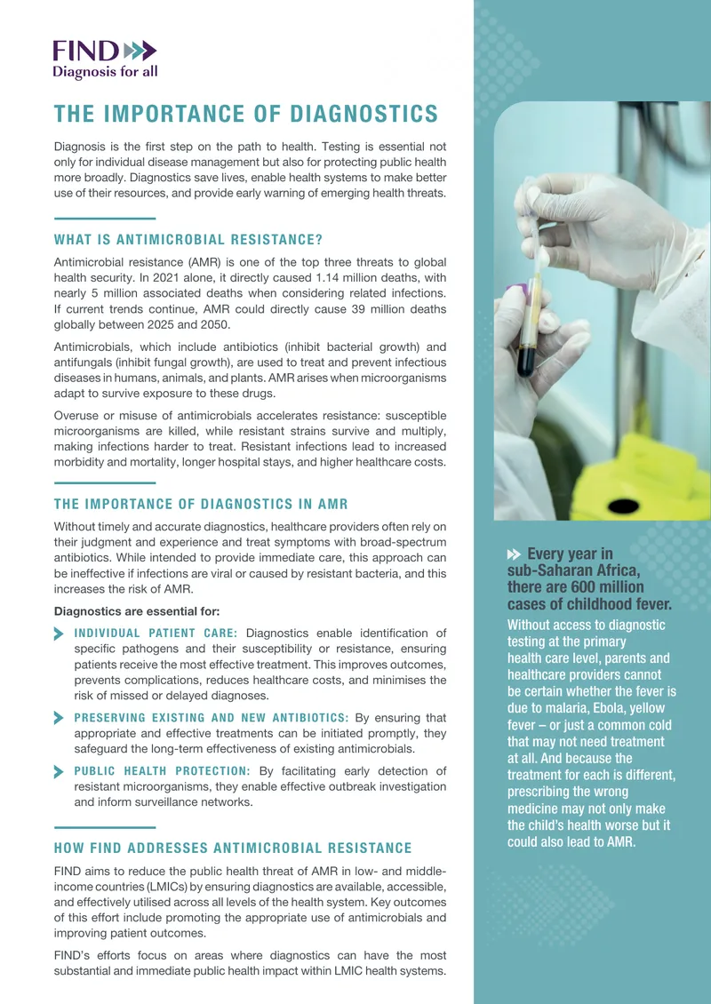 Addressing Antimicrobial Resistance Through Diagnostics