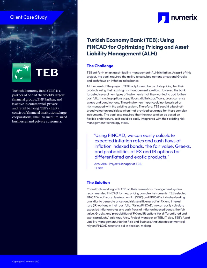 Turkish Economy Bank Case Study on FINCAD Implementation