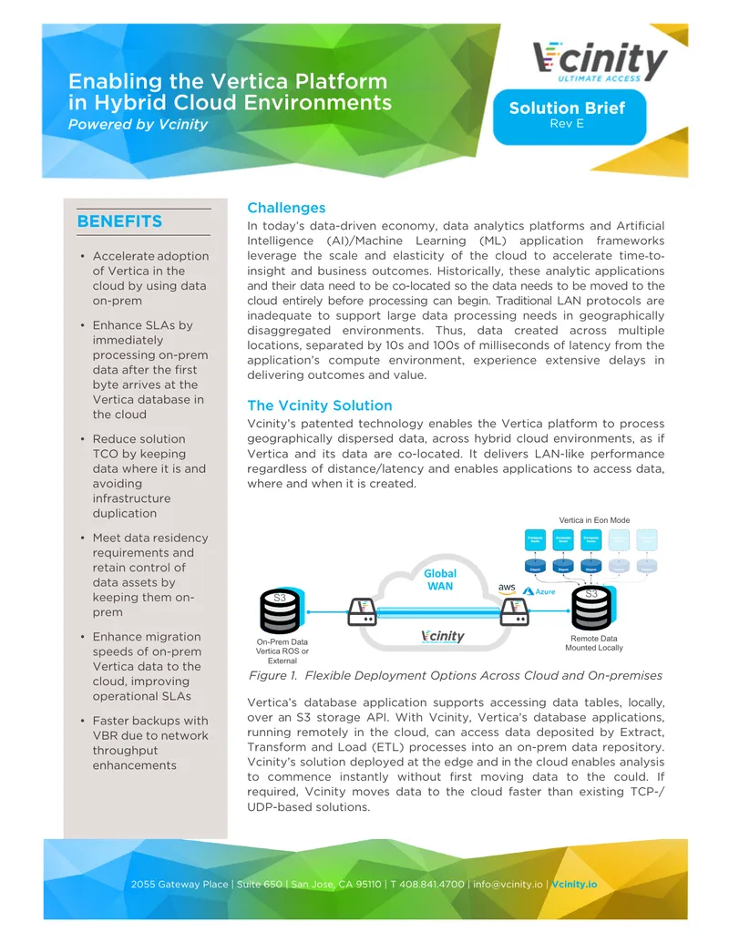Enabling the Vertica Platform in Hybrid Cloud Environments