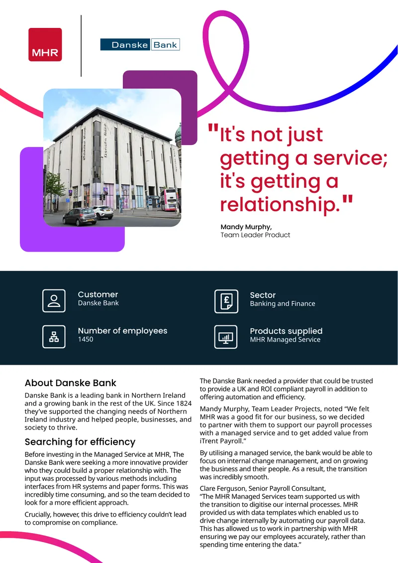 Danske Bank Managed Service Partnership Overview