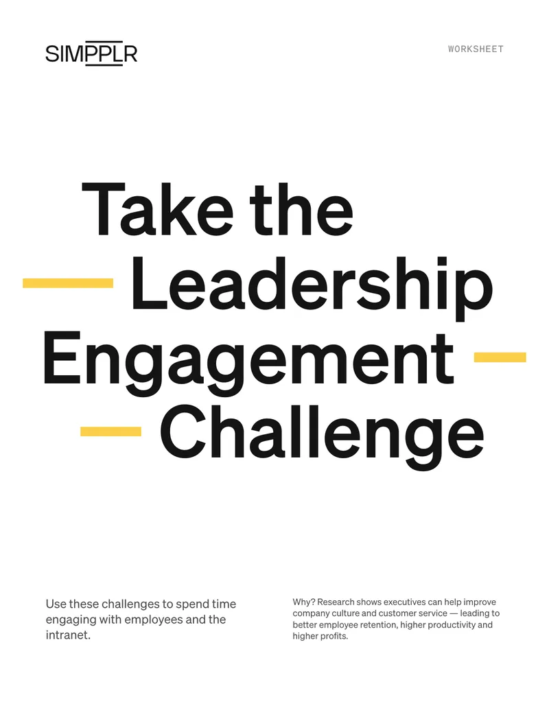 Intranet Engagement Checklist for Leadership