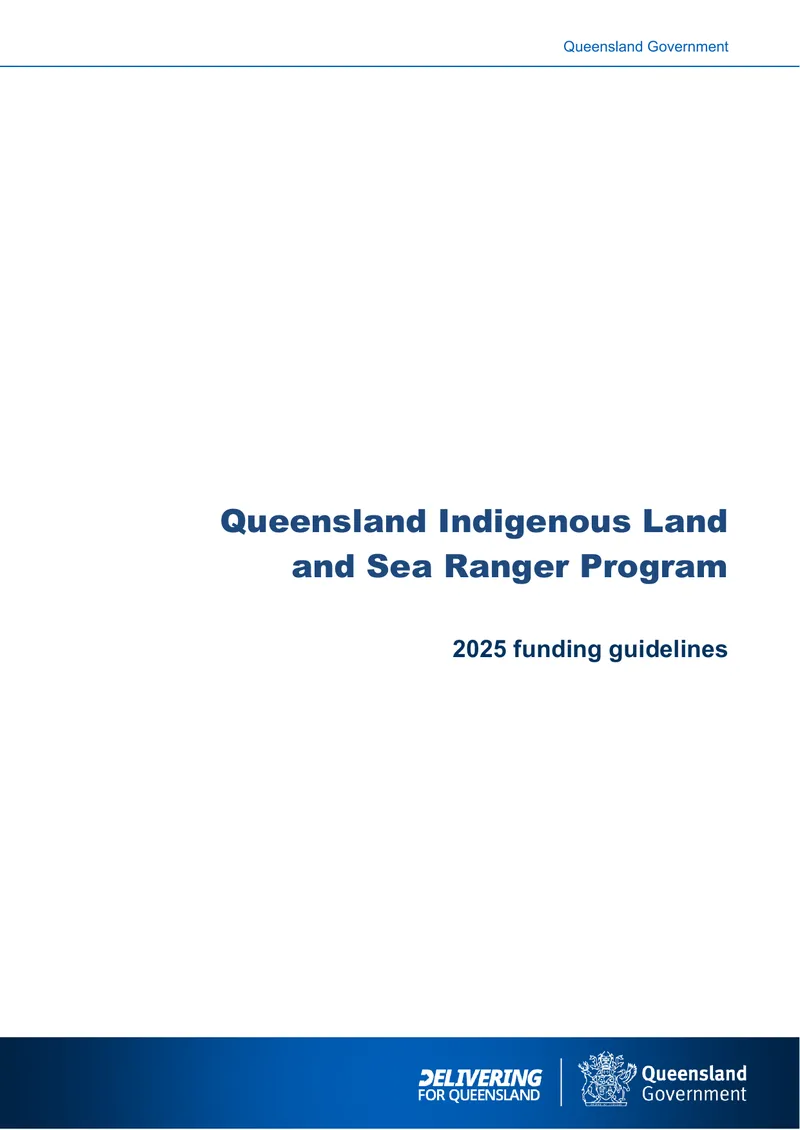 Queensland Indigenous Land and Sea Ranger Program Funding Guidelines