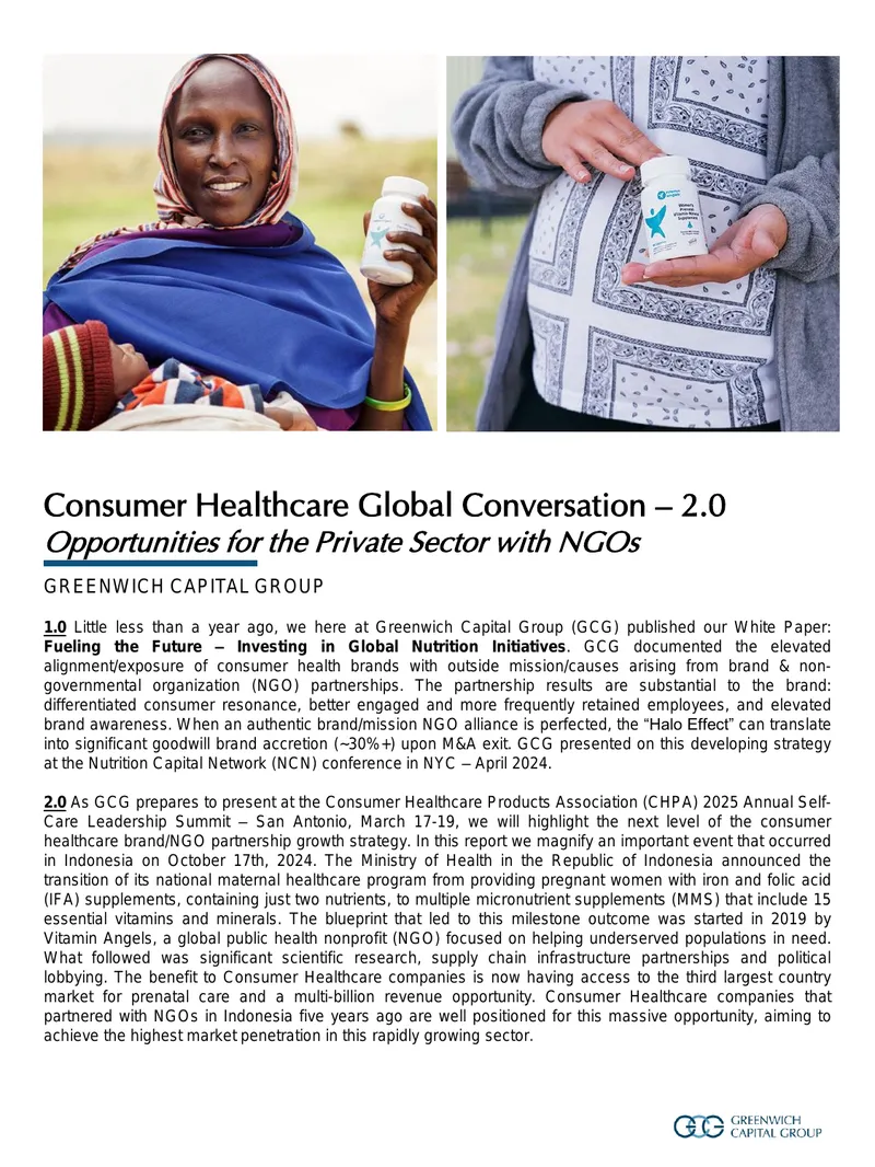 Consumer Healthcare Brand and NGO Partnership Strategies