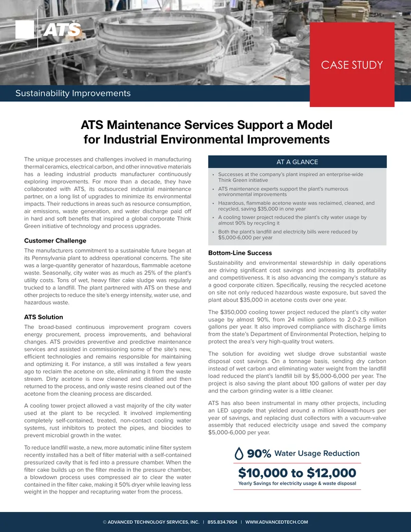 Sustainability Improvements Case Study
