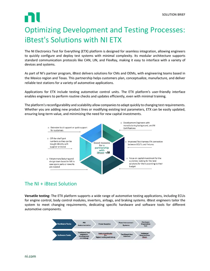 Optimizing Development and Testing Processes with NI ETX