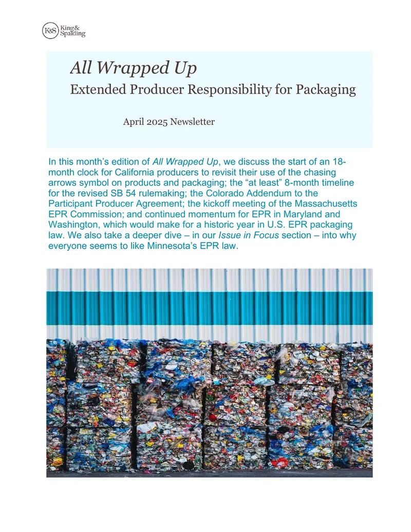 Extended Producer Responsibility Updates for April 2025