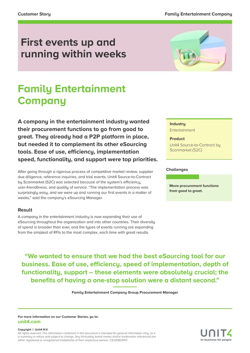 Family Entertainment Company Procurement Case Study