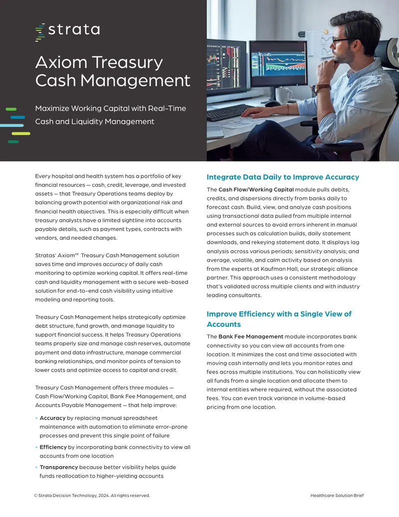 Axiom Treasury Cash Management Solution Brief