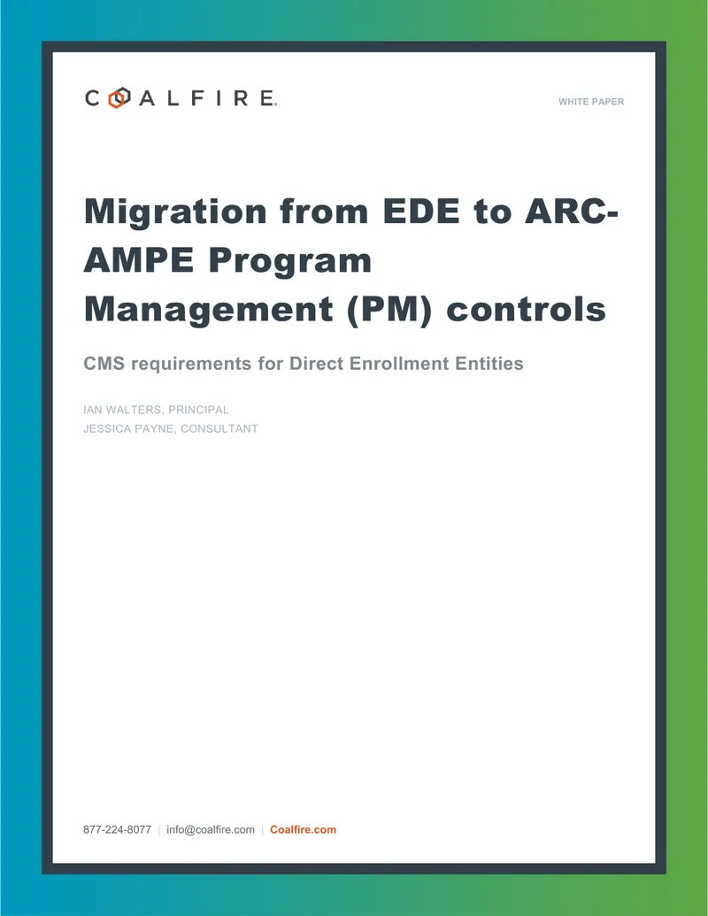 Migration from EDE to ARC-AMPE Program Management Controls