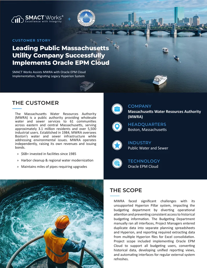 Oracle EPM Cloud Implementation for MWRA