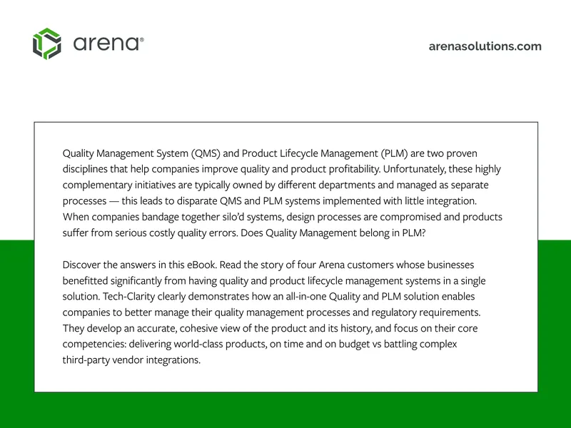 Integrating Quality Management with Product Lifecycle Management